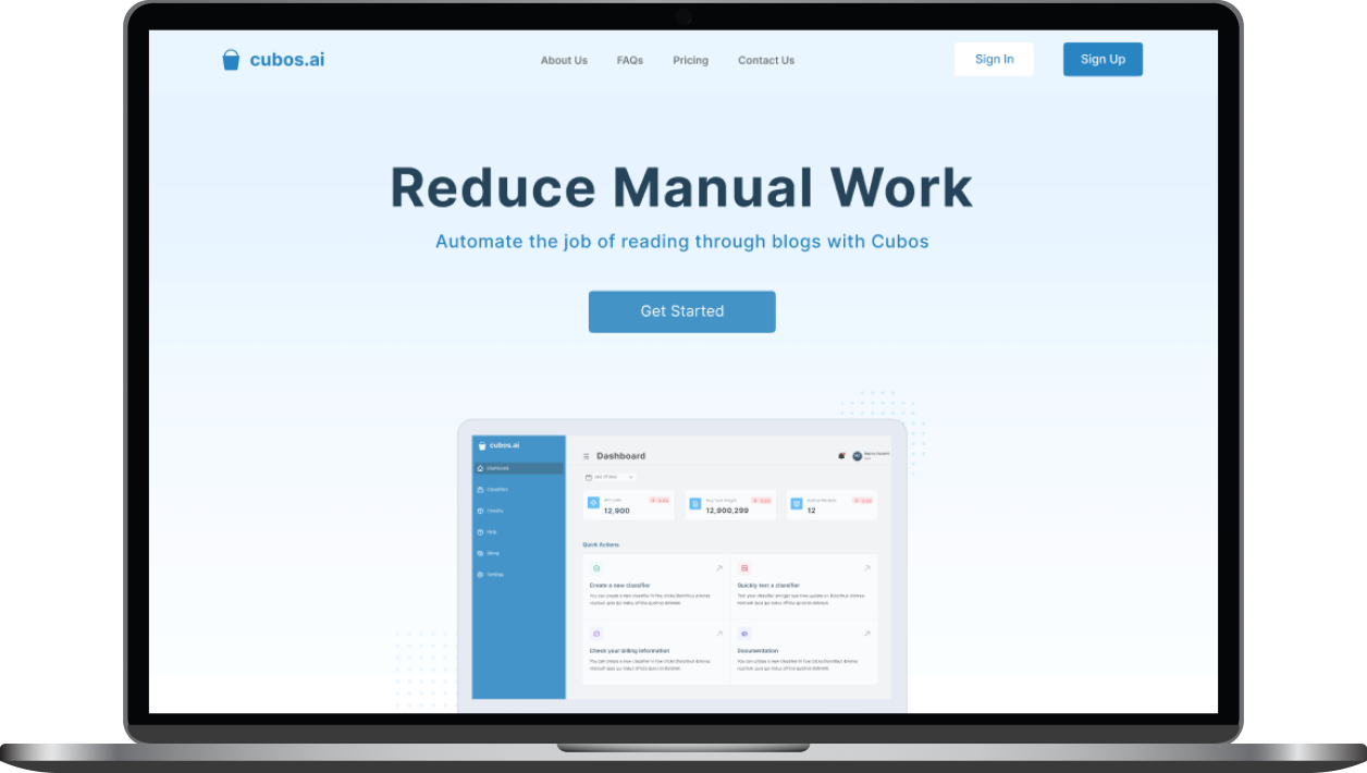 Cubos User Flow